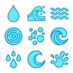 水滴浪花素材