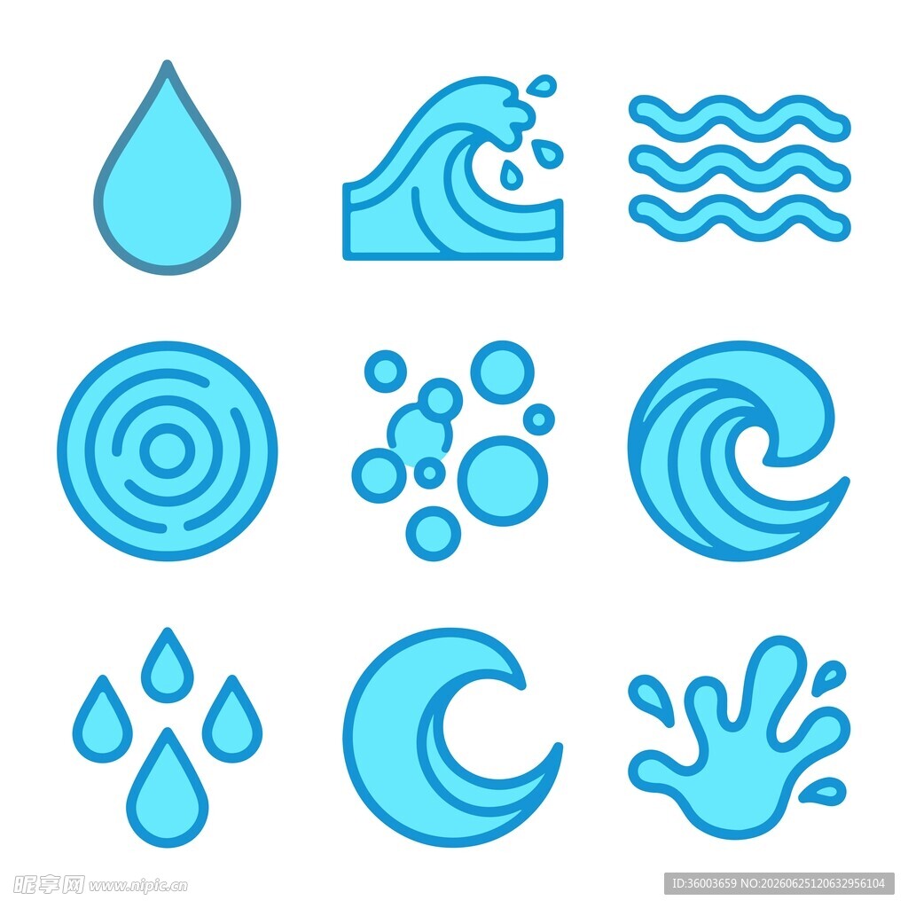 水滴浪花素材