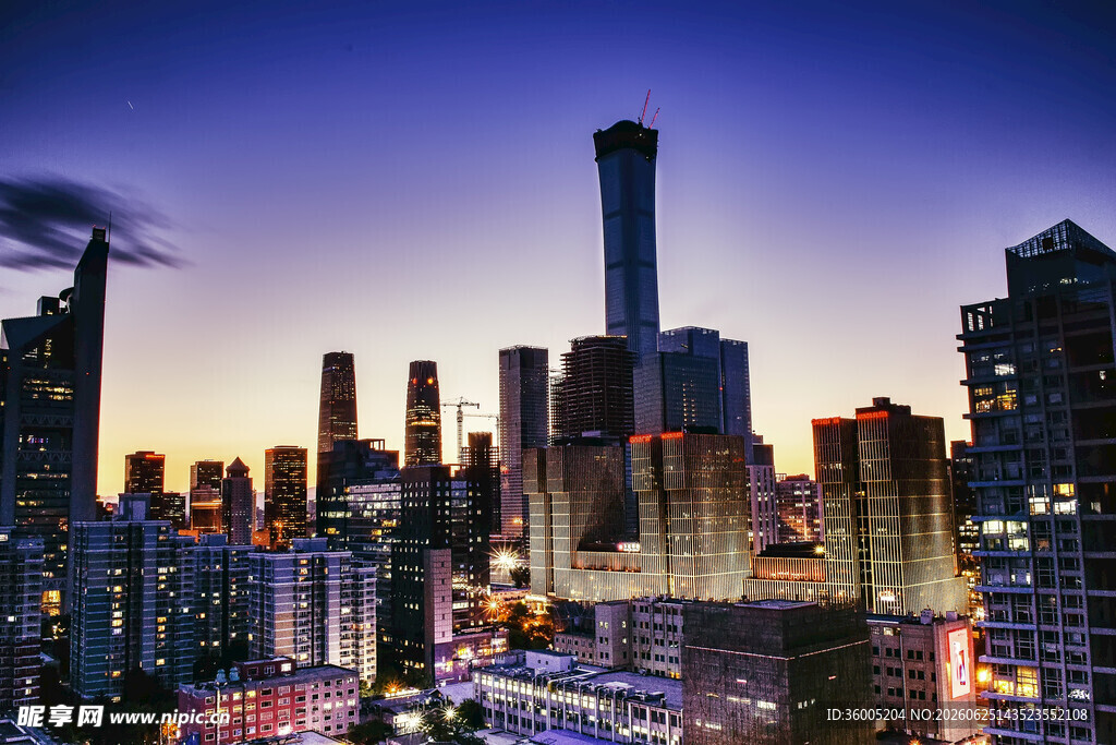 北京城市璀璨夜景