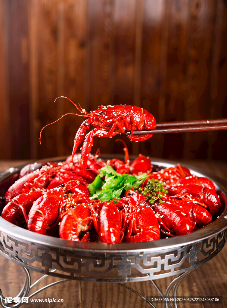 美味小龙虾特写