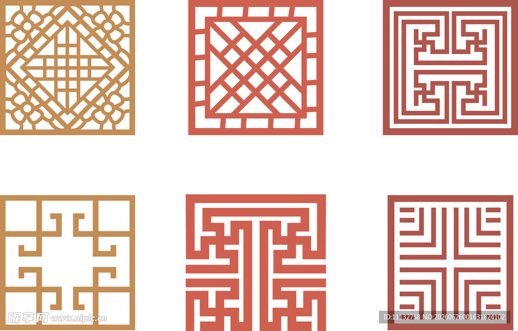 中式传统几何图案纹样