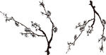 水墨风梅花树枝