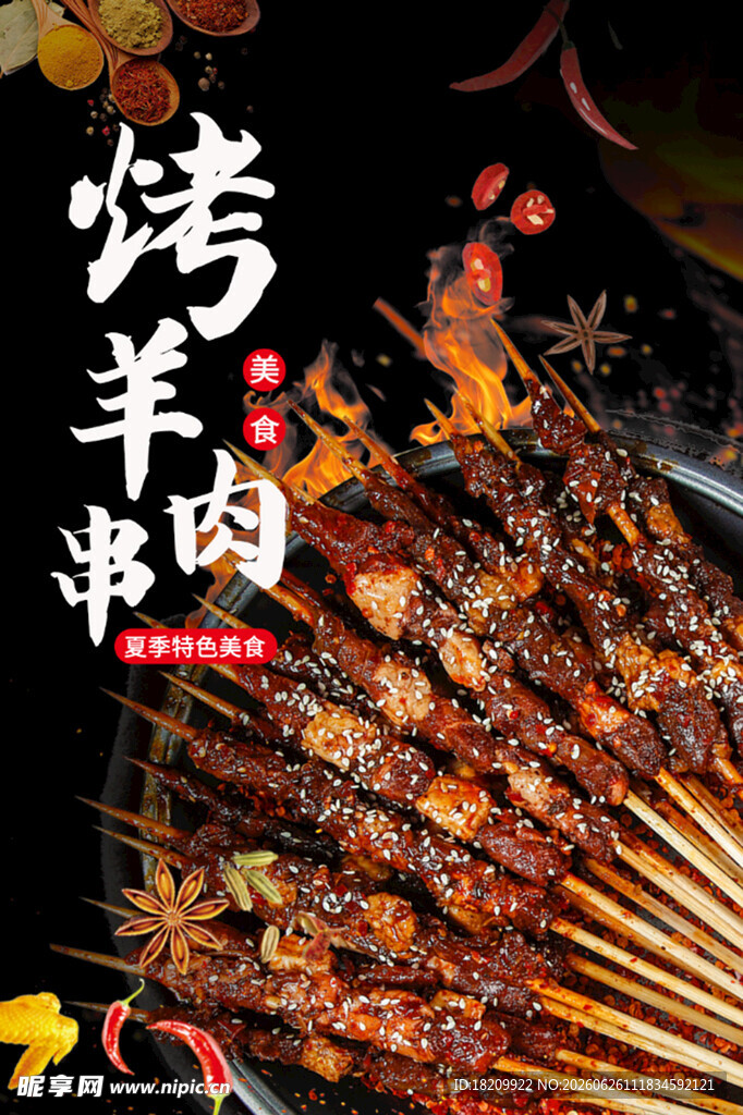 羊肉串海报