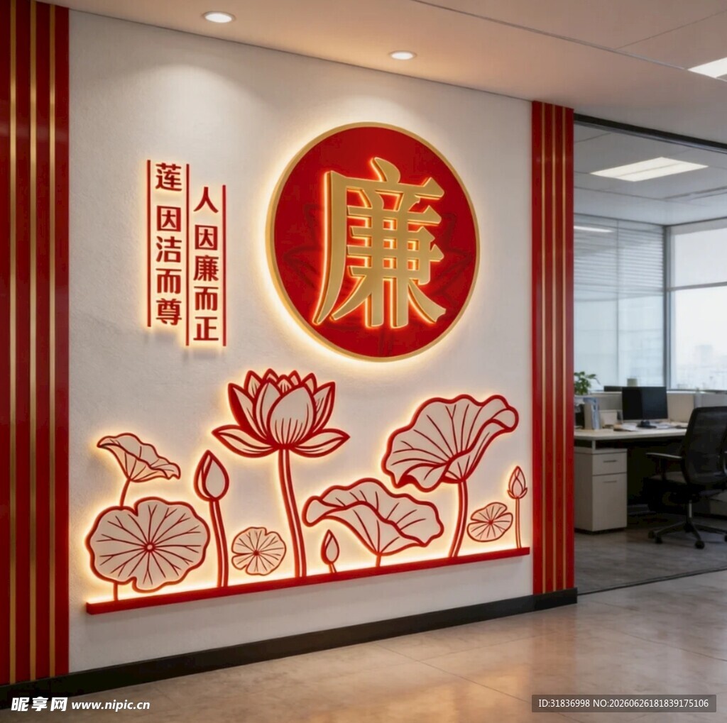 廉政文化墙彰显廉洁理念