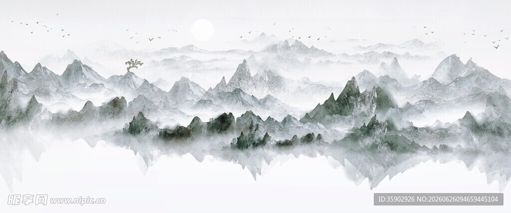 水墨山水意境图