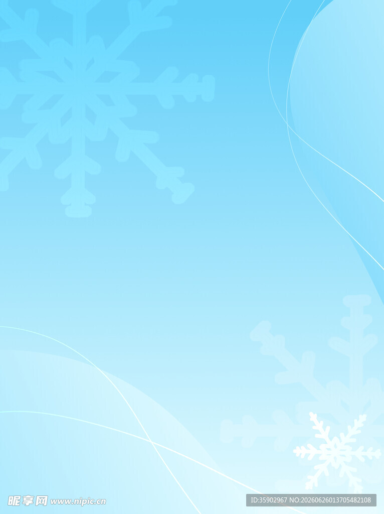 淡蓝雪花背景图