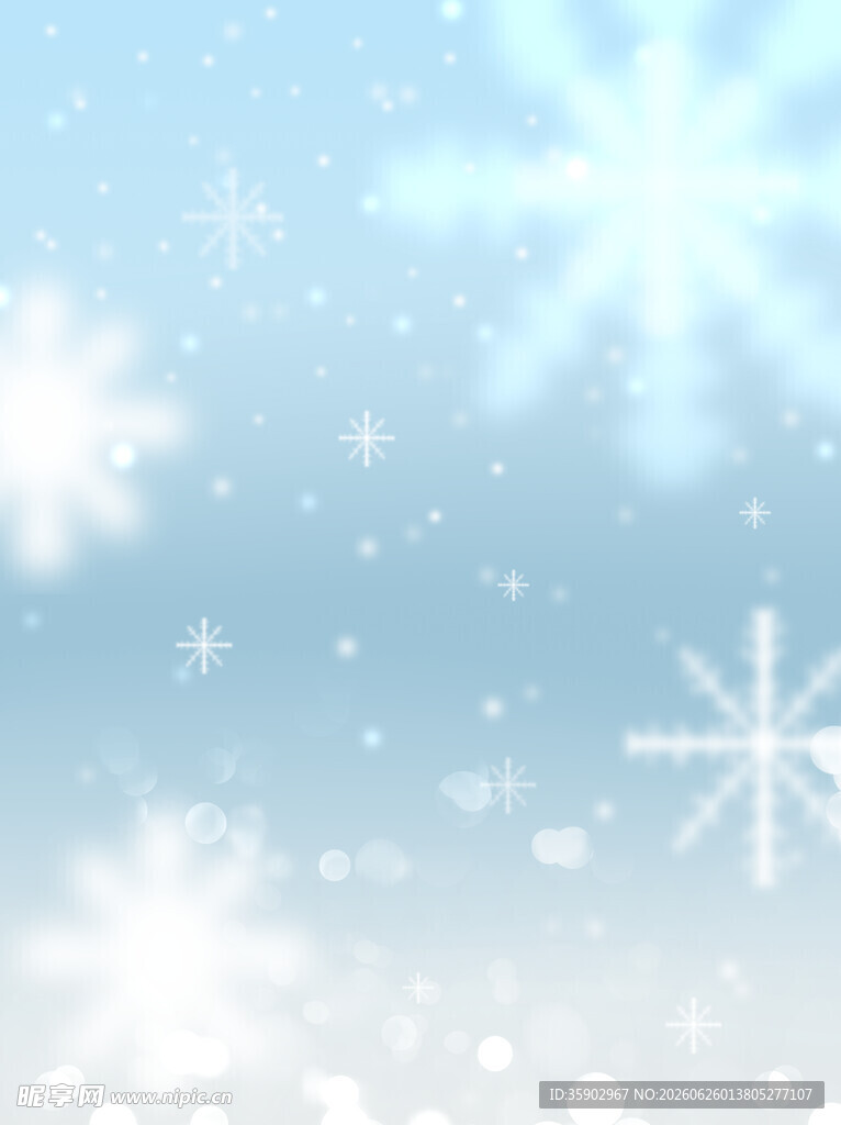 梦幻雪花背景图