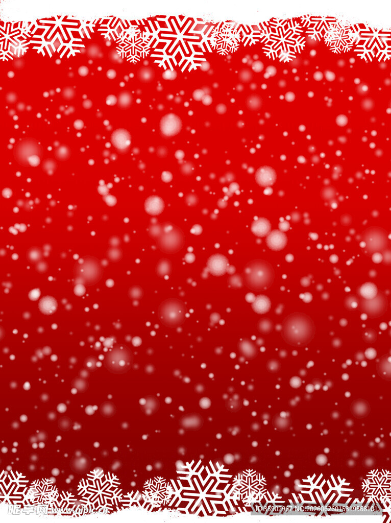 红色飘雪背景