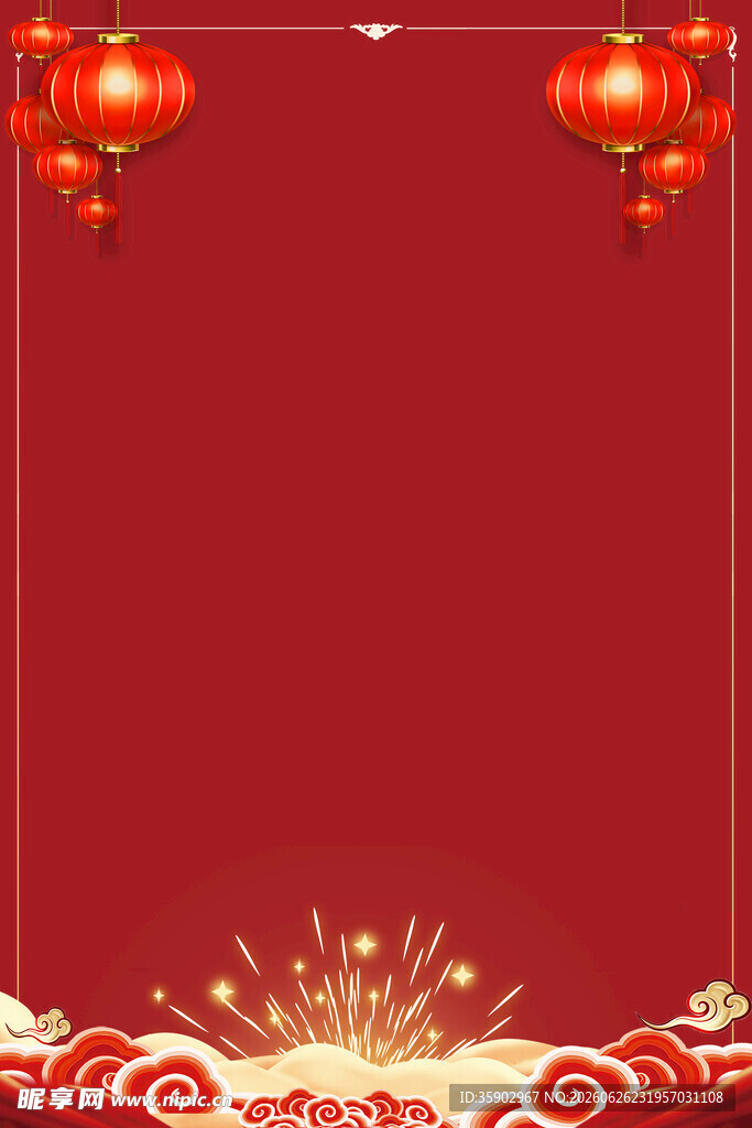 喜庆红色春节背景图