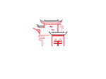 中式传统牌坊建筑图案