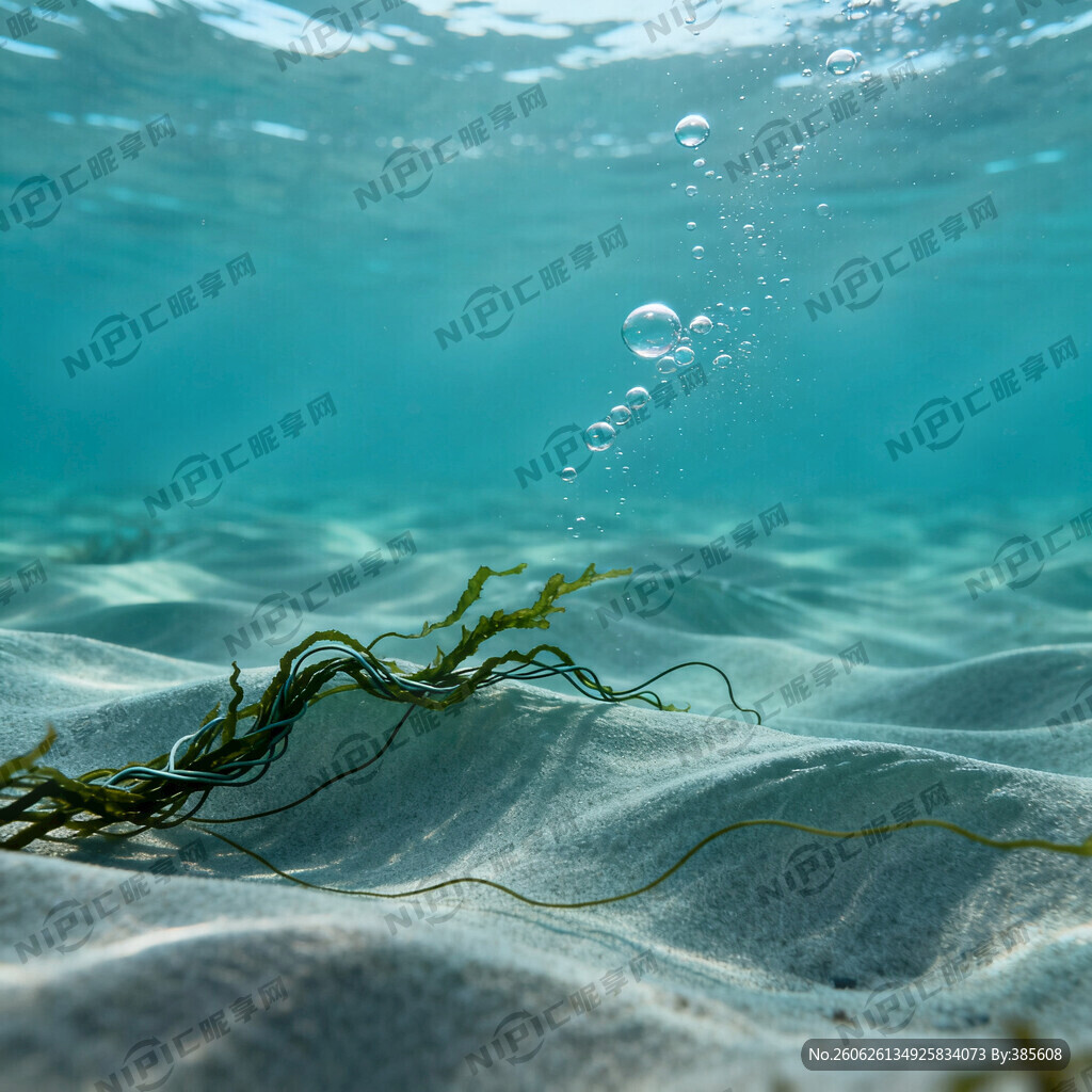 主题元素：柔和海浪波纹 气泡