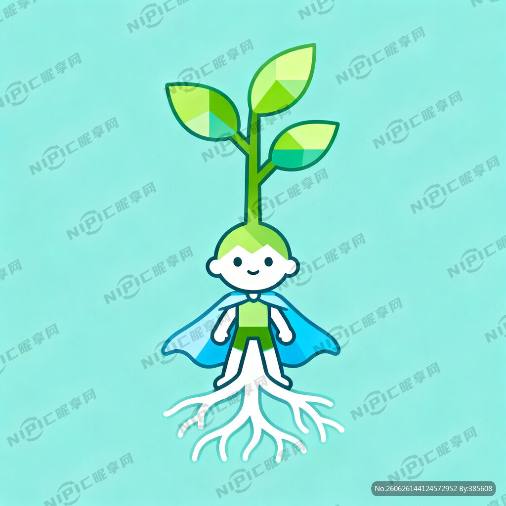 根壮幼苗小人  躯干幼苗叶片