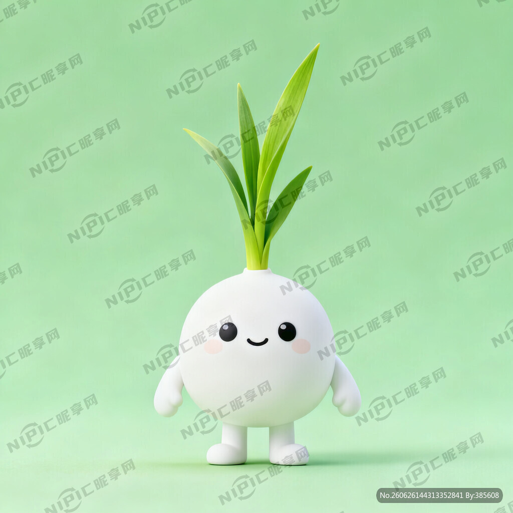 全能禾苗小绿  单株嫩禾苗拟人