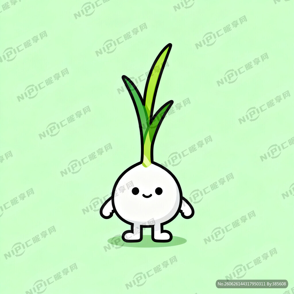 全能禾苗小绿  单株嫩禾苗拟人