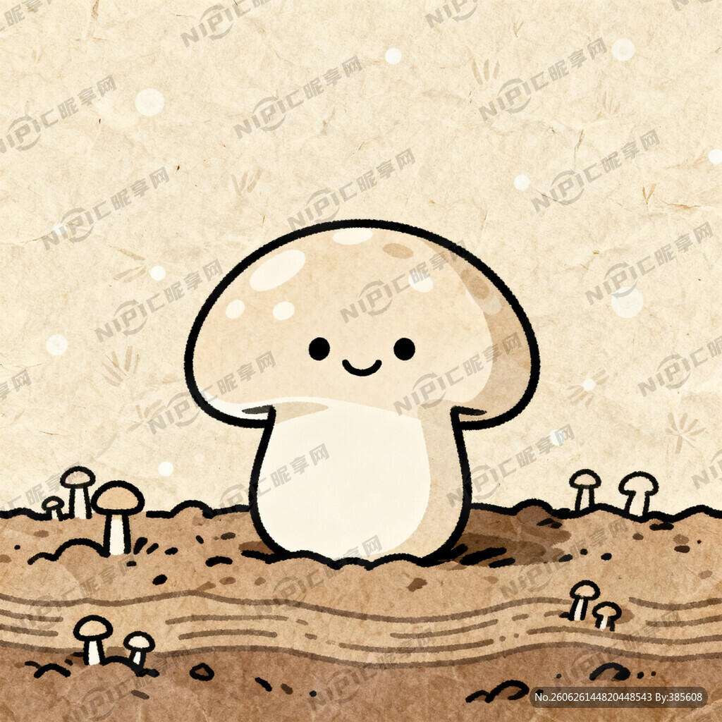 卡通形象 小菌宝  人物风格 