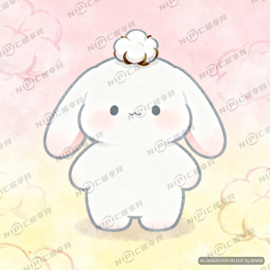 卡通形象设计：棉花小奶兔