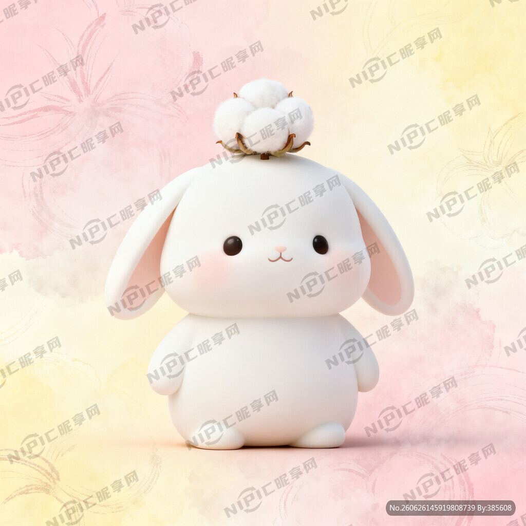 卡通形象设计：棉花小奶兔