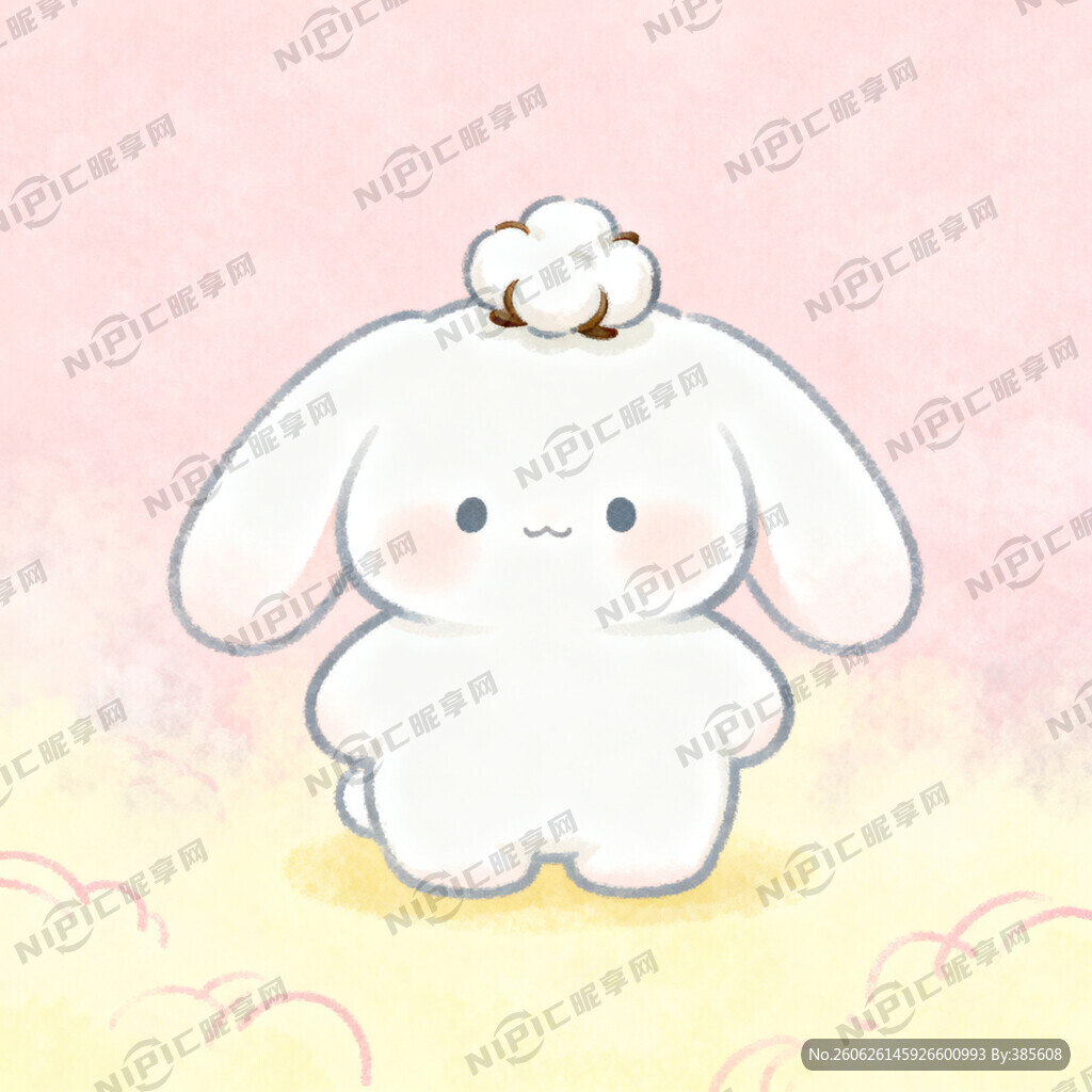 卡通形象设计：棉花小奶兔
