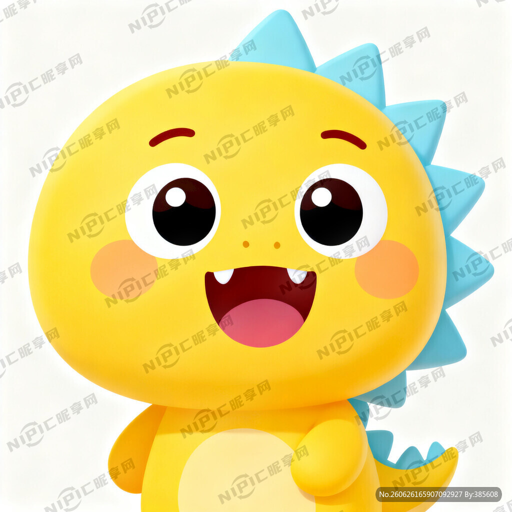 Q 版黄色小龙  1 头部  