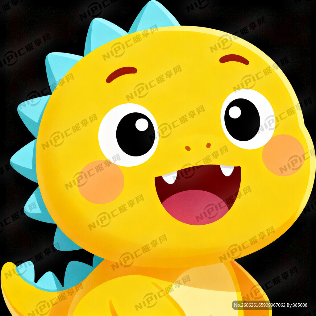 Q 版黄色小龙  1 头部  
