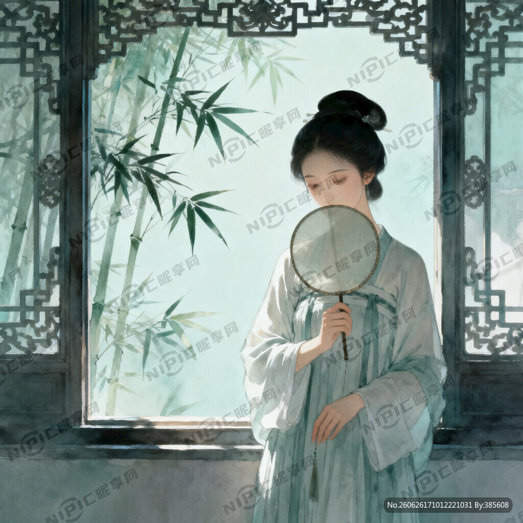 含蓄清冷唐代闺阁女子