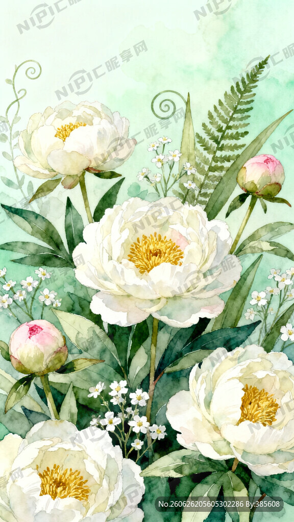 商业包装插画 淡彩水彩手绘