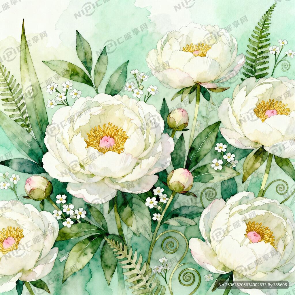商业包装插画 淡彩水彩手绘