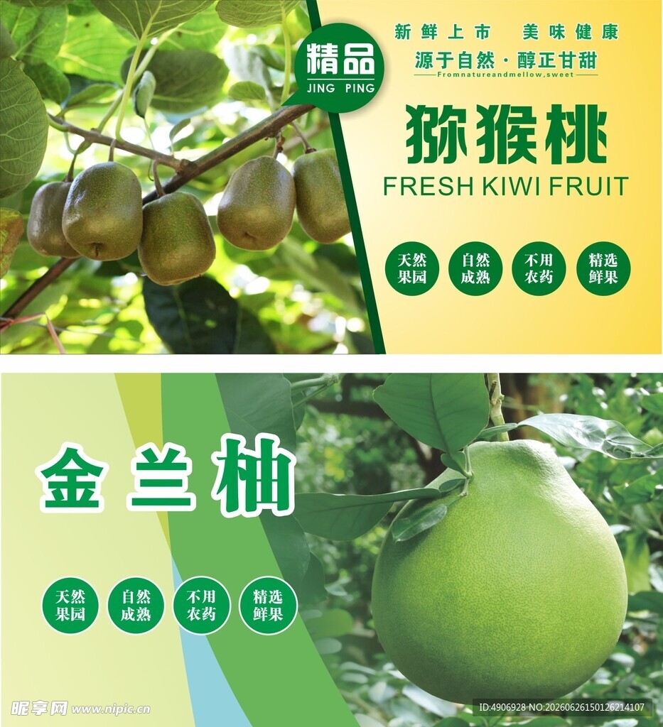 猕猴桃与金兰柚新鲜水果