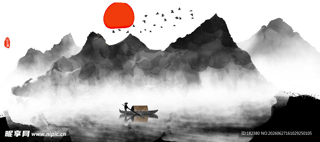 免抠山水画