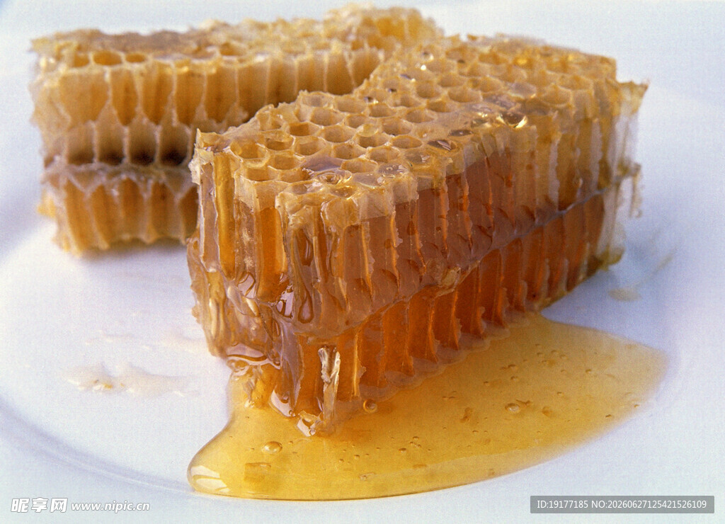 蜂巢蜜特写甜蜜诱人