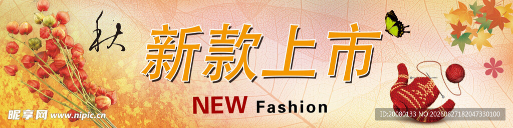 秋季新款上市促销海报展示