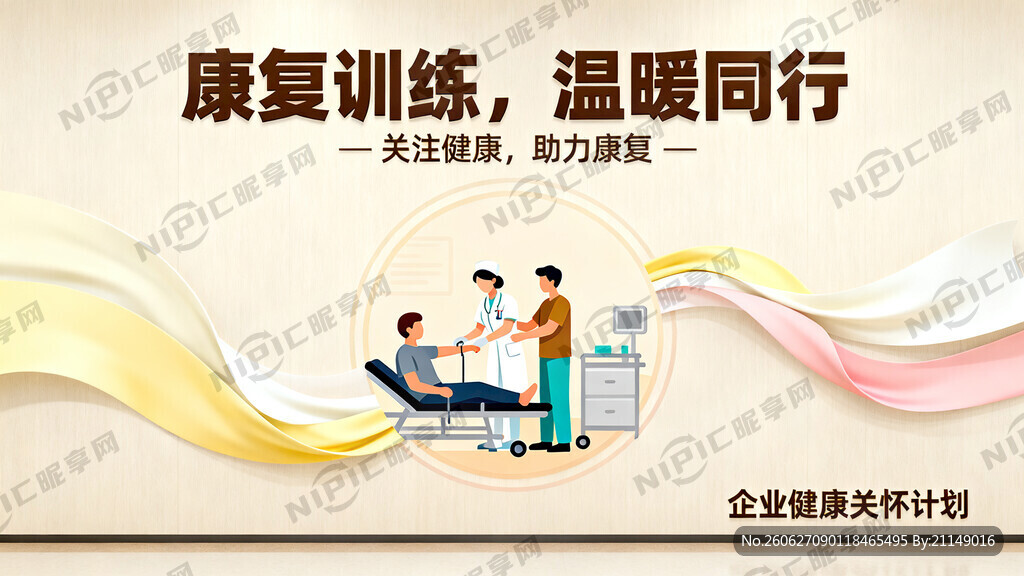 企业文化墙设计  康复训练  