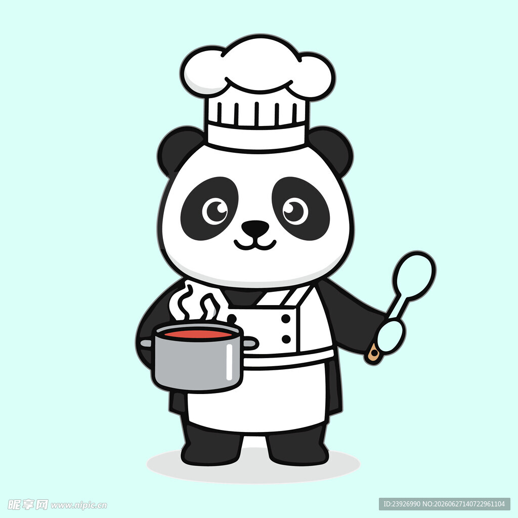 熊猫厨师IP形象