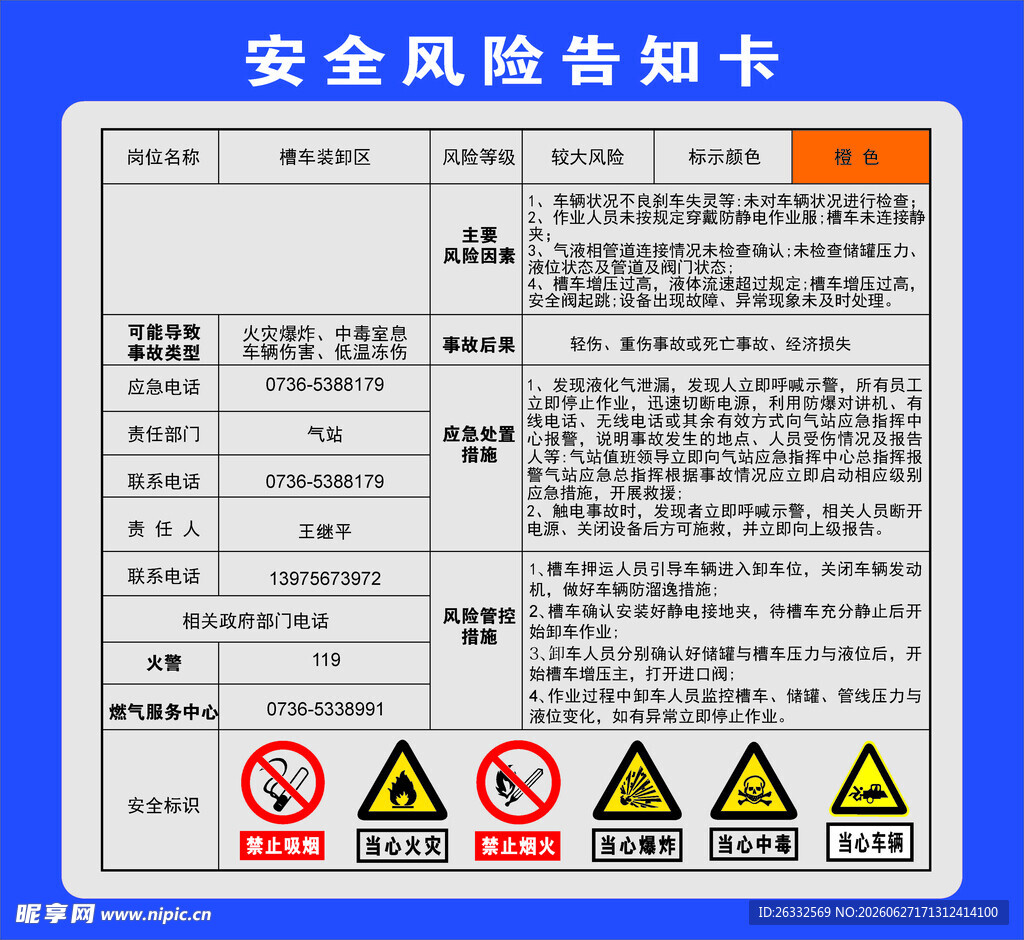 岗位安全风险告知书