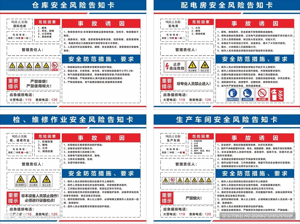 配电房安全风险告知卡