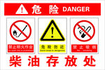 柴油存放处安全警示标识