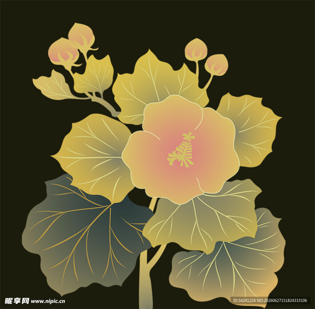 古风花卉图