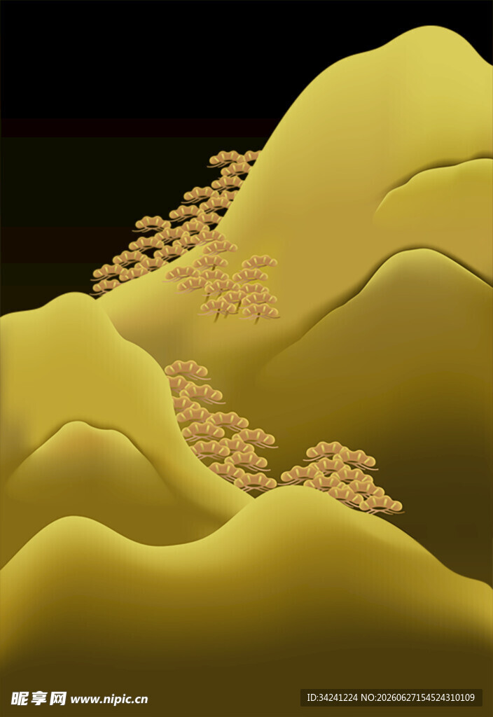 金色山峦景观