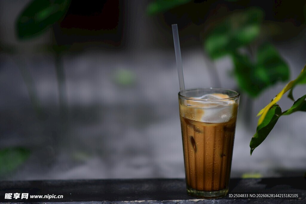 冰咖啡特写