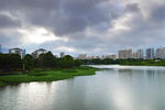 河畔城市风光