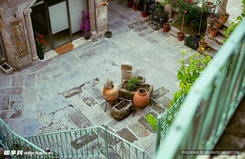 庭院绿植景观俯拍视角