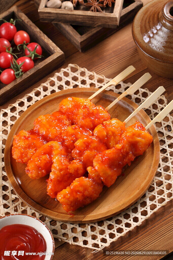 骨肉相连美味炸鸡串诱人小食