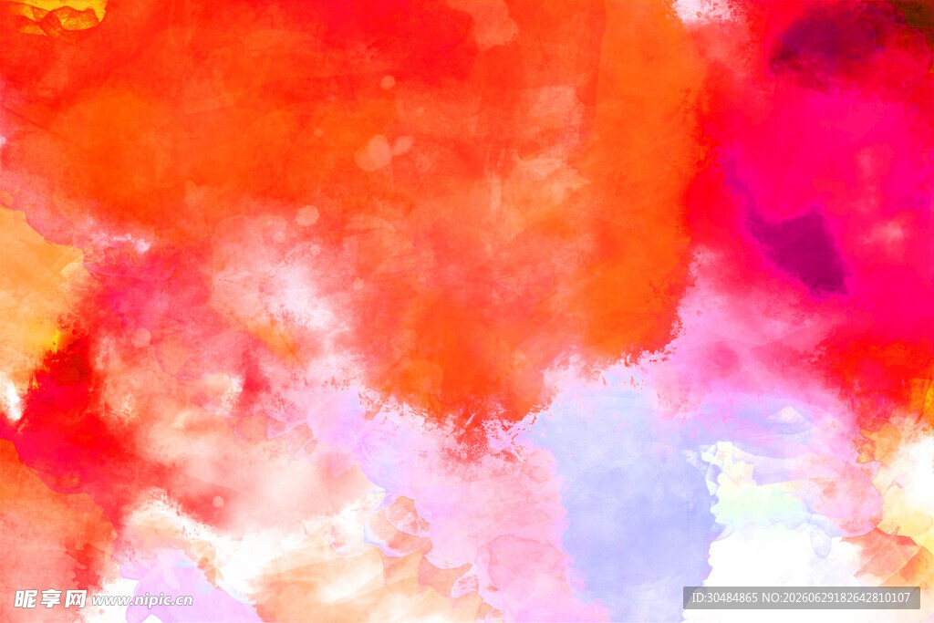 多彩梦幻水彩背景图