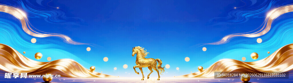 梦幻沙漠中的神秘金色骆驼