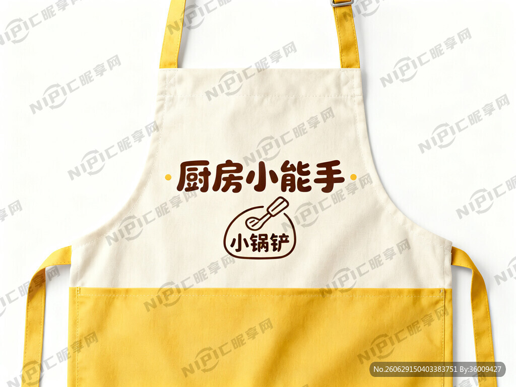 设计围裙上合适的创意文字加lo
