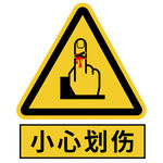 小心划伤警示标志