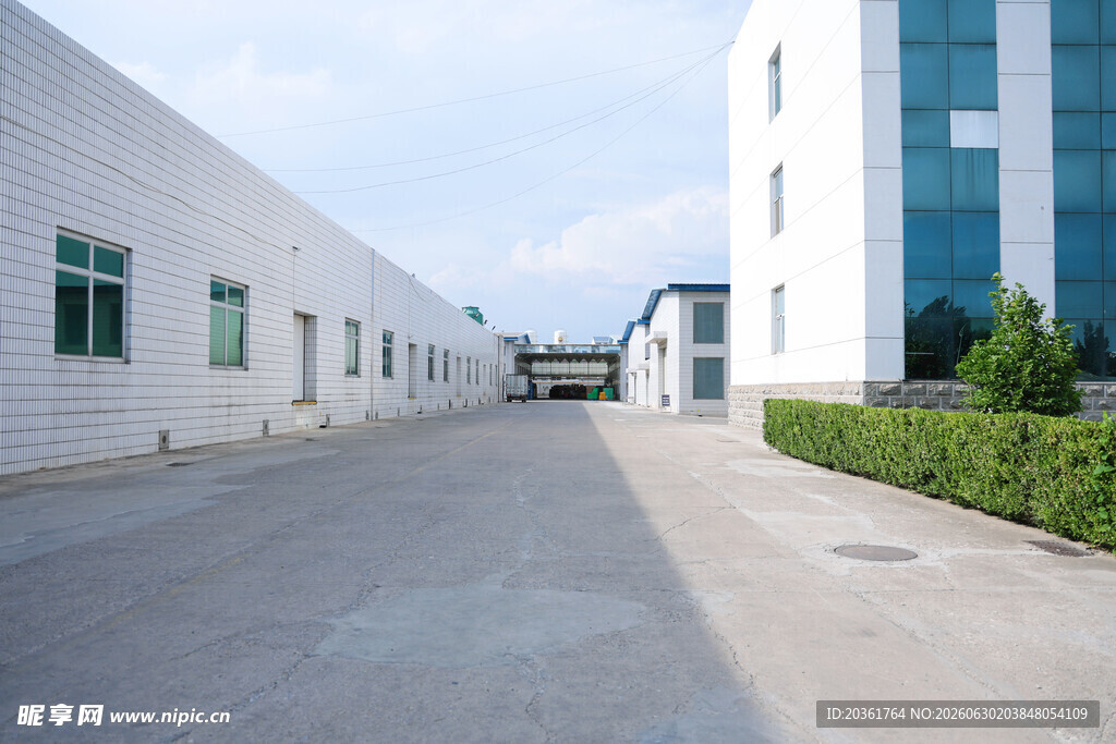 工厂外景道路与建筑景观