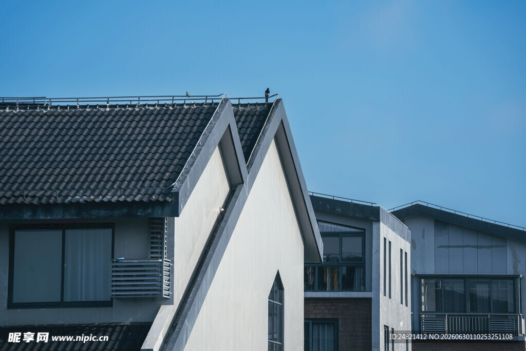 现代中式风格建筑外观