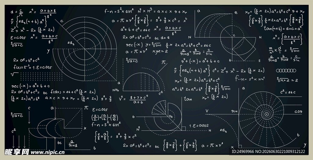 黑板上的数学物理公式