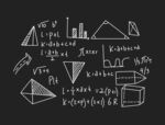 黑板上的几何与数学符号